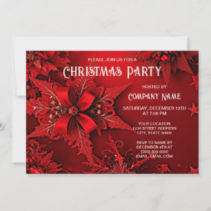 Invitación Invitati, Fiesta de Navidades de vacaciones floral