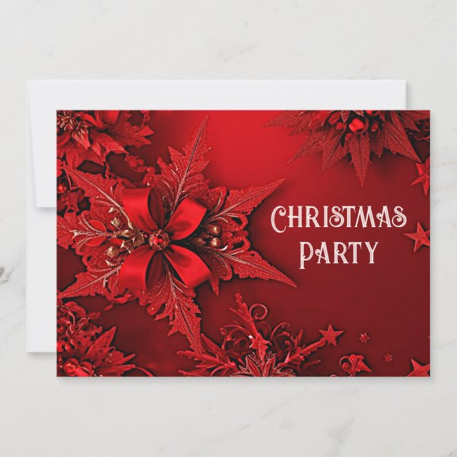 Invitación Invitati, Fiesta de Navidades de vacaciones floral (Anverso)