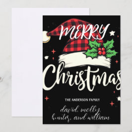 Invitación Invitati, Fiesta de Navidades Gorras de Papá Noel