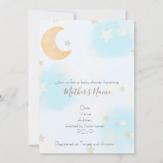 Invitación Invitatiom de Space Baby Shower