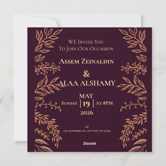 Invitación Invitation (Reverso)