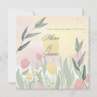 Invitación Invitation A Delicate Tulip Wedding Celebration