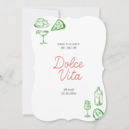 Invitación Invitation anniversaire Dolce Vita