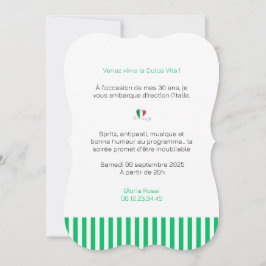 Invitación Invitation anniversaire Dolce Vita