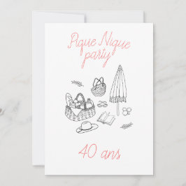 Invitación Invitation anniversaire Pique Nique