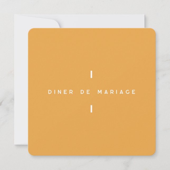 Invitación Invitation au repas de mariage Colorus (Anverso)