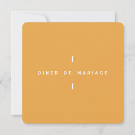 Invitación Invitation au repas de mariage Colorus