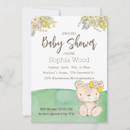 Invitación Invitation Baby Shower Little Bear