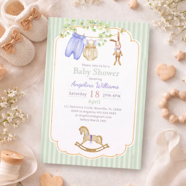 Invitación Invitation baby shower with charming designs. (Subido por el creador)