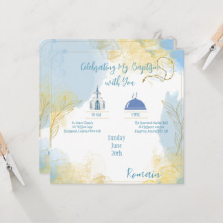 Invitación Invitation Baptism Celebration
