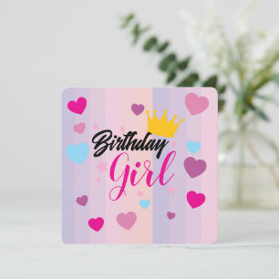 Invitación Invitation birthday for young girls