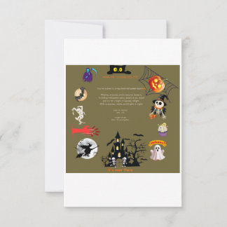 Invitación invitation card for halloueen party