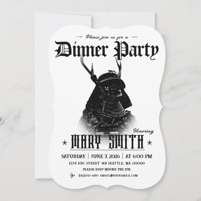 Invitación Invitation Card_Western Style (Samurai) (Anverso)