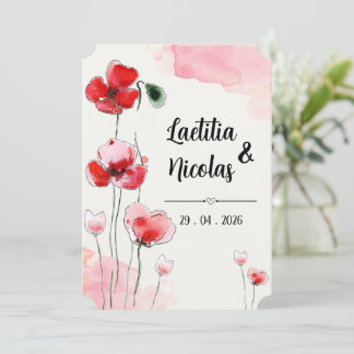 Invitación Invitation "Coquelicots"