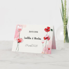 Invitación Invitation "Coquelicots"