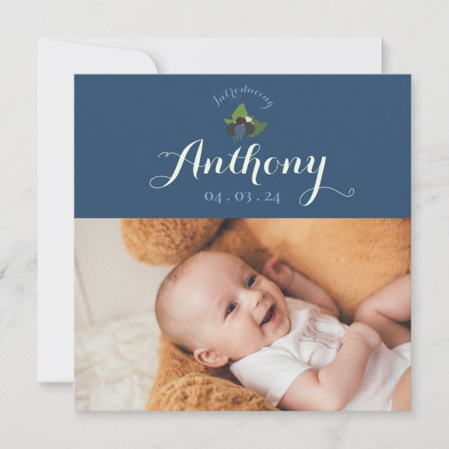 Invitación Invitation faire-part de naissance cassis (Anverso)