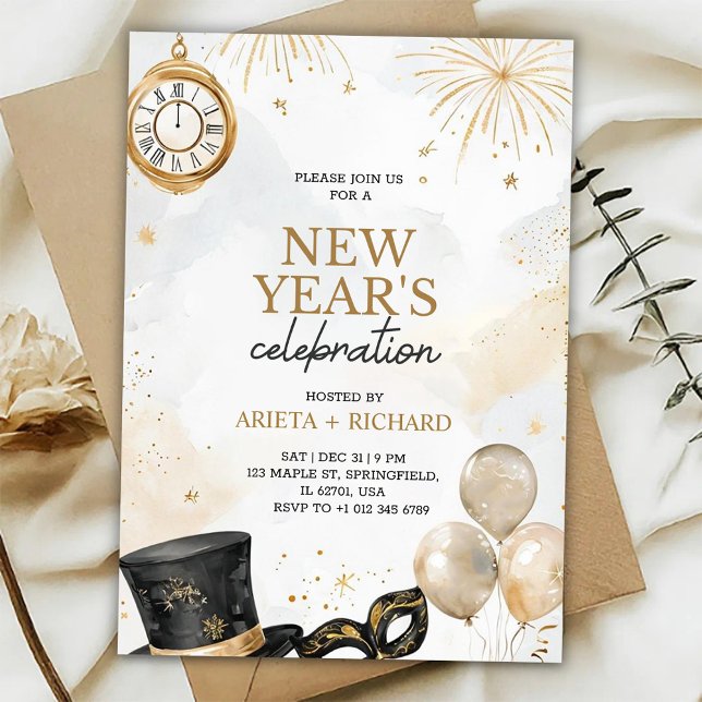 Invitación Invitation for a new year celebrations  (Subido por el creador)