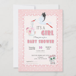 Invitación invitation for baby shower, it is a girl