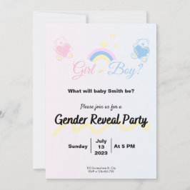 Invitación Invitation Gender Reveal Boy or Girl?