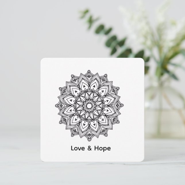 Invitación Invitation: Love & Hope Mandala (Anverso de pie)