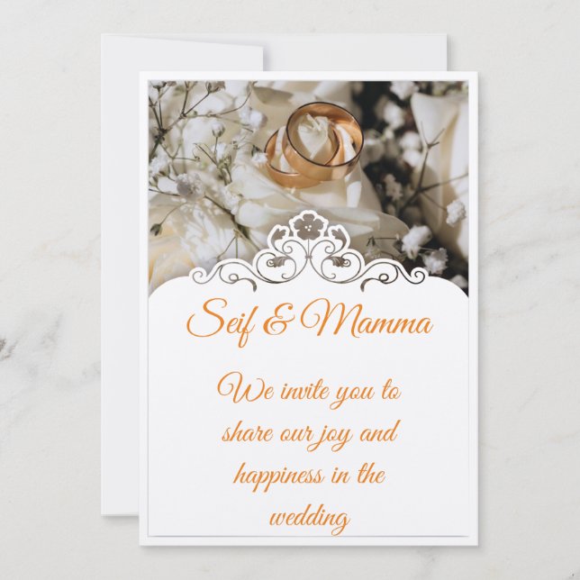 Invitación invitation mariage  (Anverso)