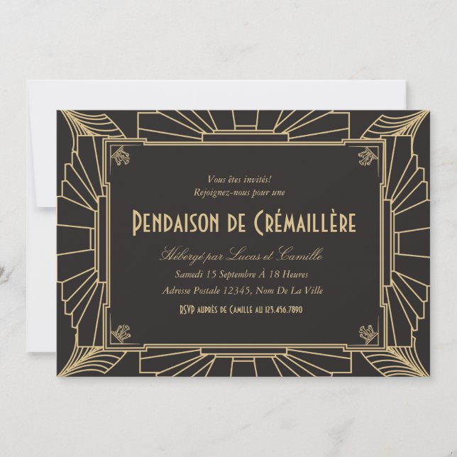 Invitación Invitation orientée de partie de pendaison de 1920 (Anverso)