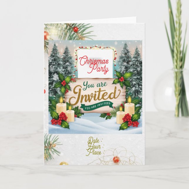 Invitación Invitation pliée chrismas (Anverso)