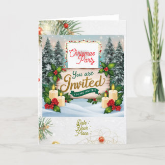 Invitación Invitation pliée chrismas