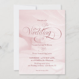 Invitación Invitation simple de mariage pivoine rose