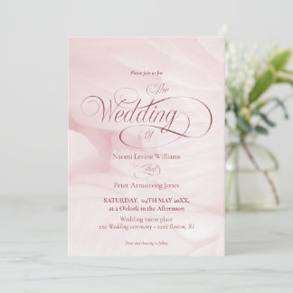 Invitación Invitation simple de mariage pivoine rose