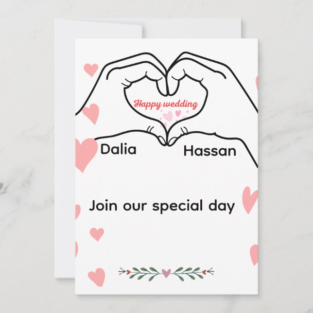 Invitación Invitation wedding  (Anverso)