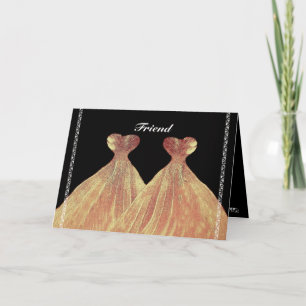 Invitación Invite a la dama de honor - Sparkly BRONZE Gowns