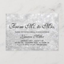 Invite - al Lit Glit de plata Ms.Mrs. fabuloso