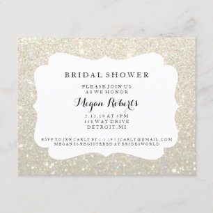 Invitación Invite - día nupcial de la ducha fabuloso - al oro