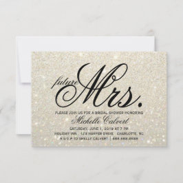 Invitación Invite - futuro de la Sra. Glit Fab de oro blanco