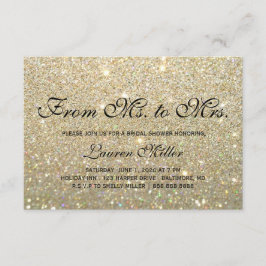 Invitación Invite - Gold Glit Fab Sra. Ducha nupcial