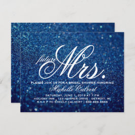 Invitación Invite - Royal Blue Bridal Shower futura Sra. 2
