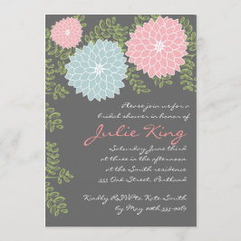 Invitación Invititation nupcial floral bonito de la ducha