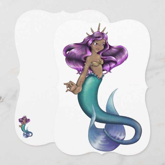 Invitación Iole Mermaid (Anverso / Reverso)