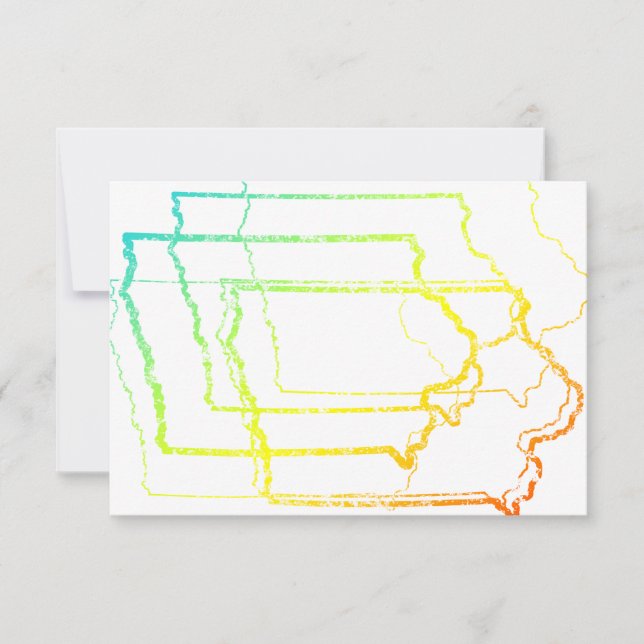 Invitación iowa fade blur (Anverso)