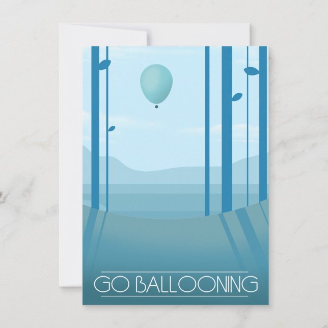 Invitación Ir a globo (Reverso)