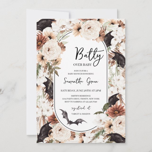Invitación Ir a la batería para Baby Shower (Anverso)