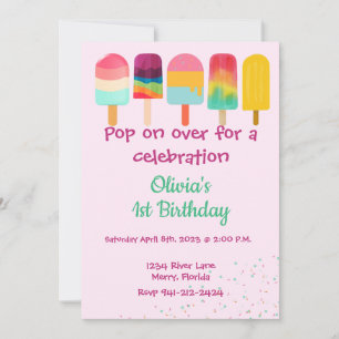 Invitación Ir sobre el cumpleaños del tema del verano