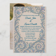 Iridescent Vow Photo Wedding Invitation