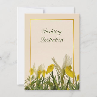 Invitación Iris amarillo y blanco