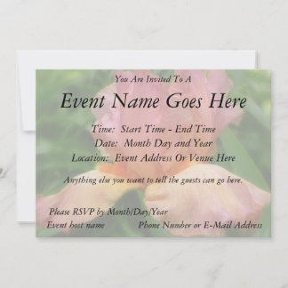 Invitación Iris con barba de color Rosa seco
