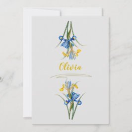 Invitación Iris español de Pierre-Joseph Redouté