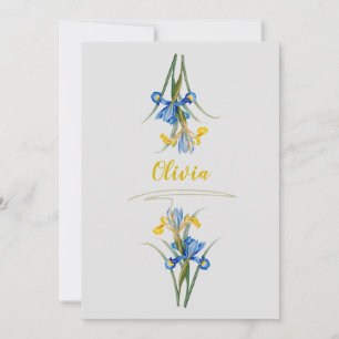 Invitación Iris español de Pierre-Joseph Redouté