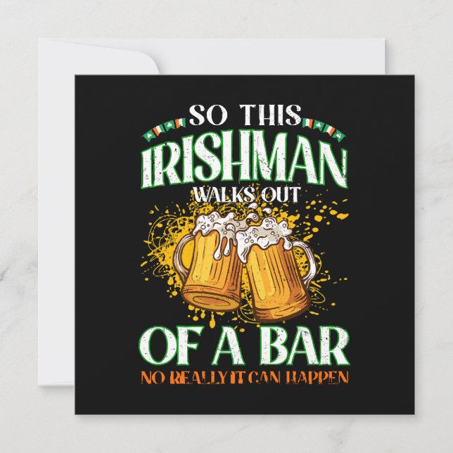 Invitación Irishman Beer St. Patrick's Day (Anverso)