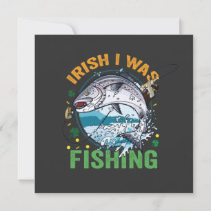 Invitación Irlandés estaba pescando gracioso pescador de St P